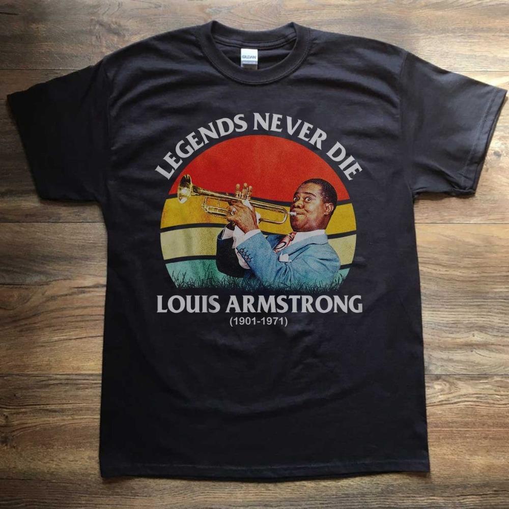 In Memory Of Louis Armstrong - Unisex Black T-Shirt